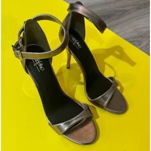 Metallic Ankle Strap Heels - 4" Heel -‎ New - Size 8 - Mossimo